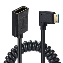8k60hz 4k120hz Mini Video Camera Male/Female Adapter-Right bend