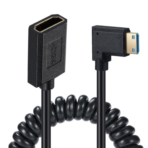 8k60hz 4k120hz Mini Video Camera Male/Female Adapter-Right bend