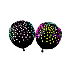 Balões de bolinhas neon, balões de festa que brilham no escuro sob luz negra UV, decorações que brilham no escuro, balões de látex
