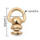 2Pieces D Rings Studs Rivets for Leather Bag-Direct gold color 4