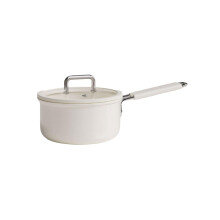 NonStick Milk Pan with Lid, Iron Ceramic Coating, Ergonomic Handle for Boiling and Heating