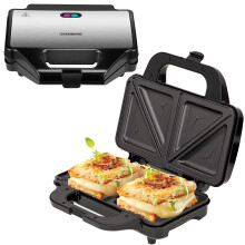 XXL Sandwich Maker, 4 Sandwich Corners, Cool Touch Housing, NonStick Coating, Sandwich Toaster, Sandwich Maker, Electric Grill, Panini Toaster