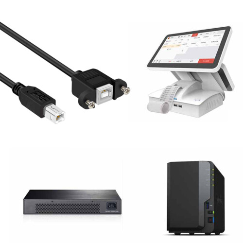 Extension de câble d'imprimante USB, Port carré, connecteurs-2m 1