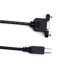Space Optimized USB Printer Extension Cord with Secure Ears-1m