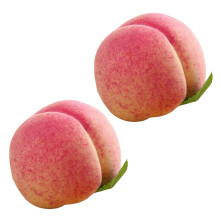 2Pieces Simulation Peach Artificial Fruit for Kitchen-Pingtao