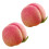 2Pieces Simulation Peach Artificial Fruit for Kitchen-Pingtao 1
