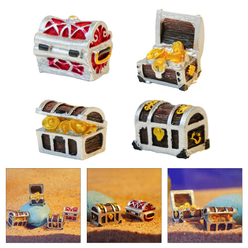 Small Treasure Chests Aquariums Decorative Accessory-Style A 2