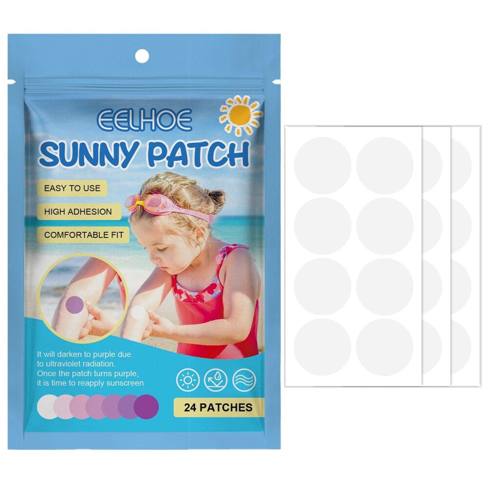 Sun Companion Sun Protection Applicator, UV Sun Protection Dots Stickers for Reminders Reapply Sunscreen Stickers for Kids and Adults (1 Pack of 24)