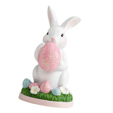 Resins Rabbit Holding Eggs Tabletop Figurine for-Style B