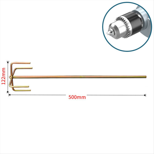 1Pieces HighlyDurable Cement Mixing Rod Mixer Drill Paint Stirring Pla 2