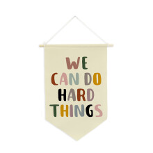 Polyester Inspirational Quote Pennant Flag for-we can do haro