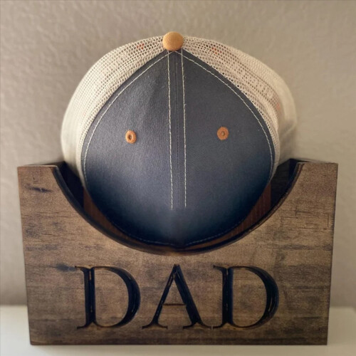 Baseball Hat Organizer Display Stand Rack Rustic Wood Holder Crafts Gi