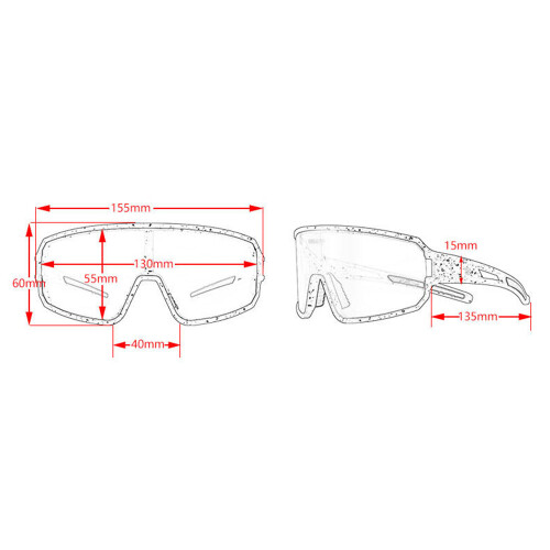 Αθλητικά γυαλιά ηλίου TR90Frame Polarized, υδρόφοβοι και ολεοφοβικοί φακοί περιποίησης, 1