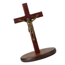 Wooden Crucifix Crosses Catholic Wooden Standing-Antique
