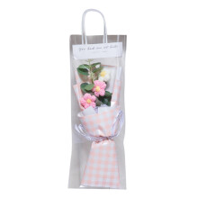 Eternal Flower Gift, ramo de ganchillo hecho a mano, arreglo floral romántico para bodas, aniversarios y San Valentín, con luces LED y hojas verdes.