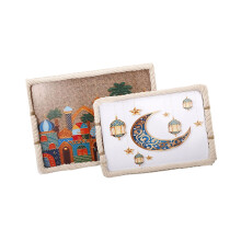 Decoratieve houten touwgeweven-Twee rechthoekige mouwen