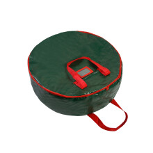Sac de rangement imperméable et réutilisable pour couronnes de Noël, résistant aux déchirures, avec double fermeture éclair et emplacement