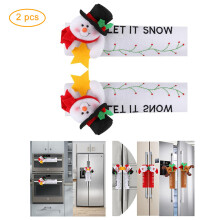 Fundas navideñas para manijas de electrodomésticos de cocina Protector de desagüe de bañera Diseño inspirado en alce y muñeco de nieve Fundas