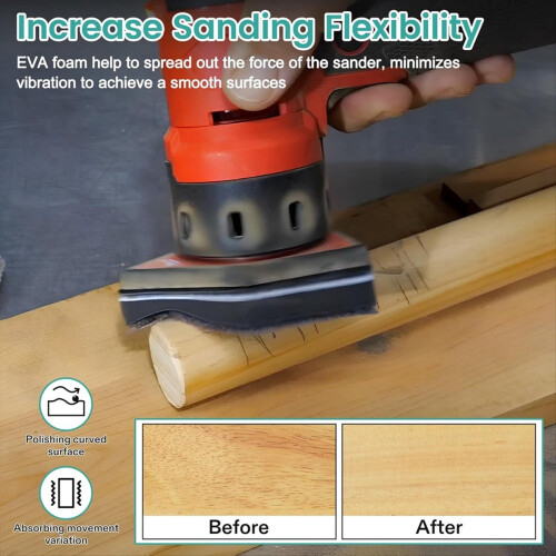 80PCS Detail Sander Sandpaper and 2 Sanding Interface Pads Compatible 2