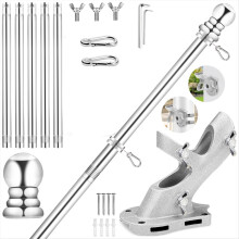 Flag Pole for House,6 FT Stainless Steel ,, 1In Rustproof Porch Flagpo