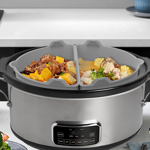 Pot Divider for Slow Cooker  Silicone Liner Divider for 68 QT Easy Clean 2