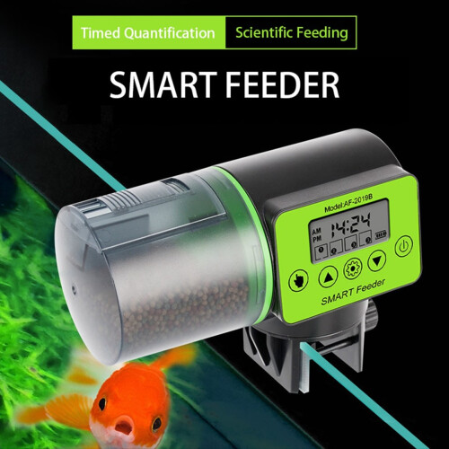 Automatic Fish Feeder Digital Tank Aquarium Food Dispenser Plastic Int 2