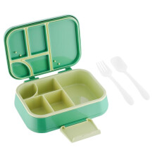 Kids Lunch Box with Utensils, Leakproof DoubleLayer Bento Lunch Box for School, Microwave Safe