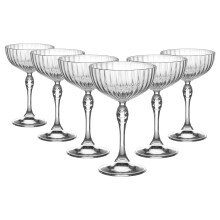 America'20 93124 Cocktail Bowls 23 cl Centiliters Clear Glass Set of 6