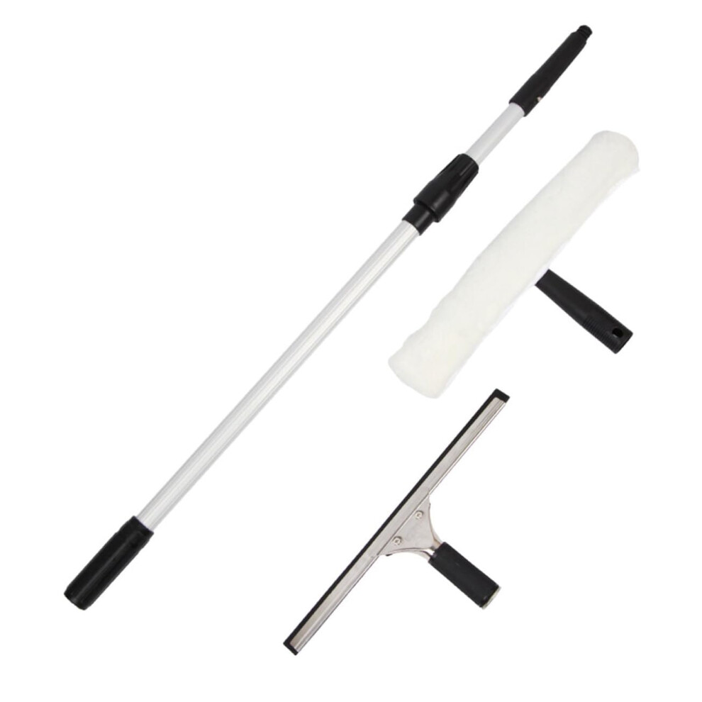 Window Squeegee With Telescopic Pole Long Handle Glass Cleaner For Home Bedroom Car Windshield 9001264735463