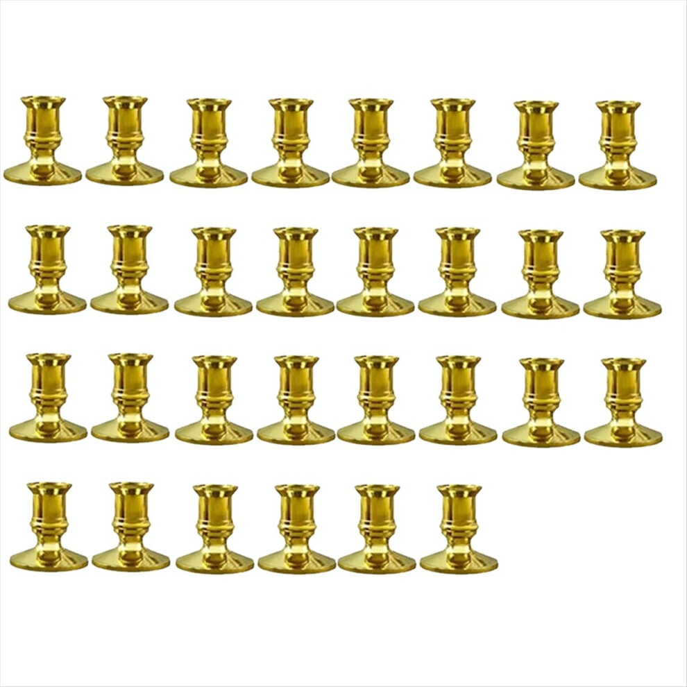 30 Stück goldene Säulenkerzenhalter, Kerzenständer, Weihnachtsdekoration