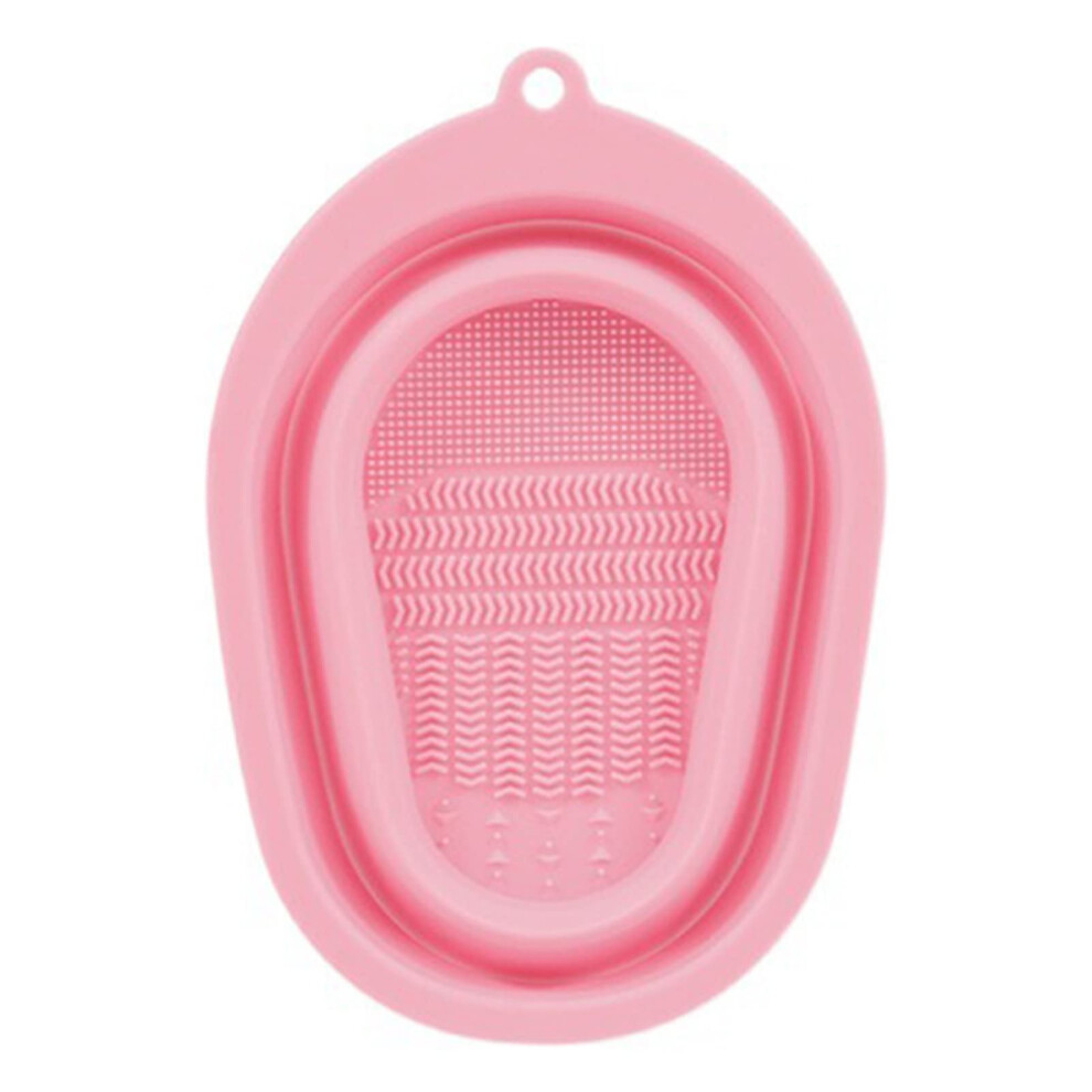 Pink Foldable Silicone Makeup Brush Cleaner Mat With MultiâTexture Surface For Deep Brush Cleaning