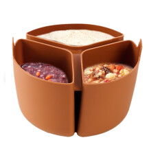 Slow Cooker Divider, NonStick Silicone Insert for Slow Cooking Kitchen Gadget Heat Resistant Food Safe for Baby Food, Diet Meal Separation Brown