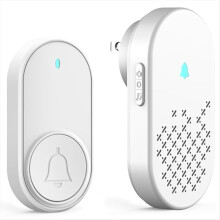 US Plug,Wireless Doorbell Chime Kit,Door Bell,Adjustable 4 Volume,Door