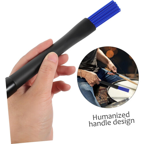 2 Pack Retractable Drum Brushes with Comfortable Plastic Handles for Beginners and Professionals 1