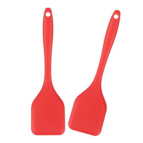 Ensemble de spatules de cuisine en Silicone, grattoirs-Rouge