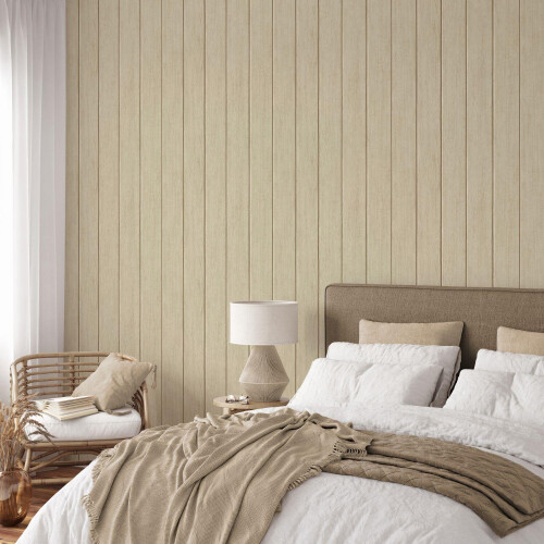 Fine Decor Fine Decor Painted Wood Panel Natural Wallpaper Paste The Paper Washable Plank 1