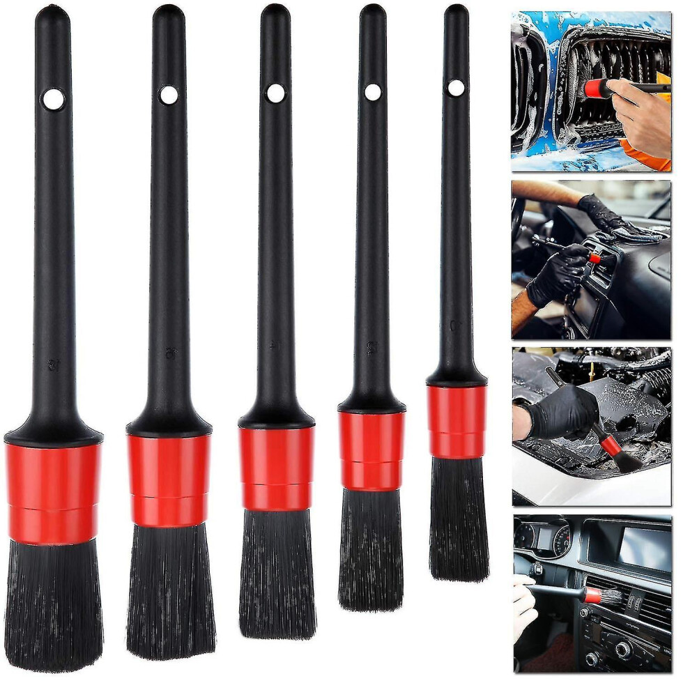 Detailing Brush Set, Multi-Purpose Cleaning Kit For Interior Exterior, Soft Synthetic Bristles Ergonomic Handle, 5Pcs Reusable Brushes For Narrow Spac 9454554798332
