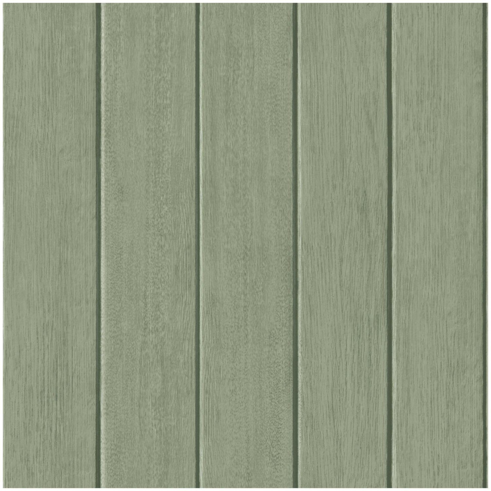 Fine Decor Painted Wood Panel Green Wallpaper Paste The Paper Washable Plank 5056657542344