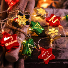 Guirnaldas de luces navideñas LED multicolores a pilas con revestimiento de PVC y diseño irrompible, aptas para decoraciones navideñas en
