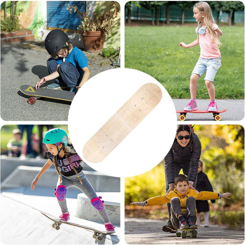 Empty Skateboard Deck, 24 Inch Double Concave and 7Layer Wooden Skateboard Deck, for DIY Art, Empty 1