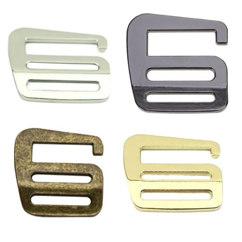 Adjustable Slide Buckles Hook Waved Buckles Hardware-Light Gold 1