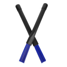 2pcs Retractable Drum Brushes with Plastic Handles for Jazz Beginners Comfortable Grip Blue