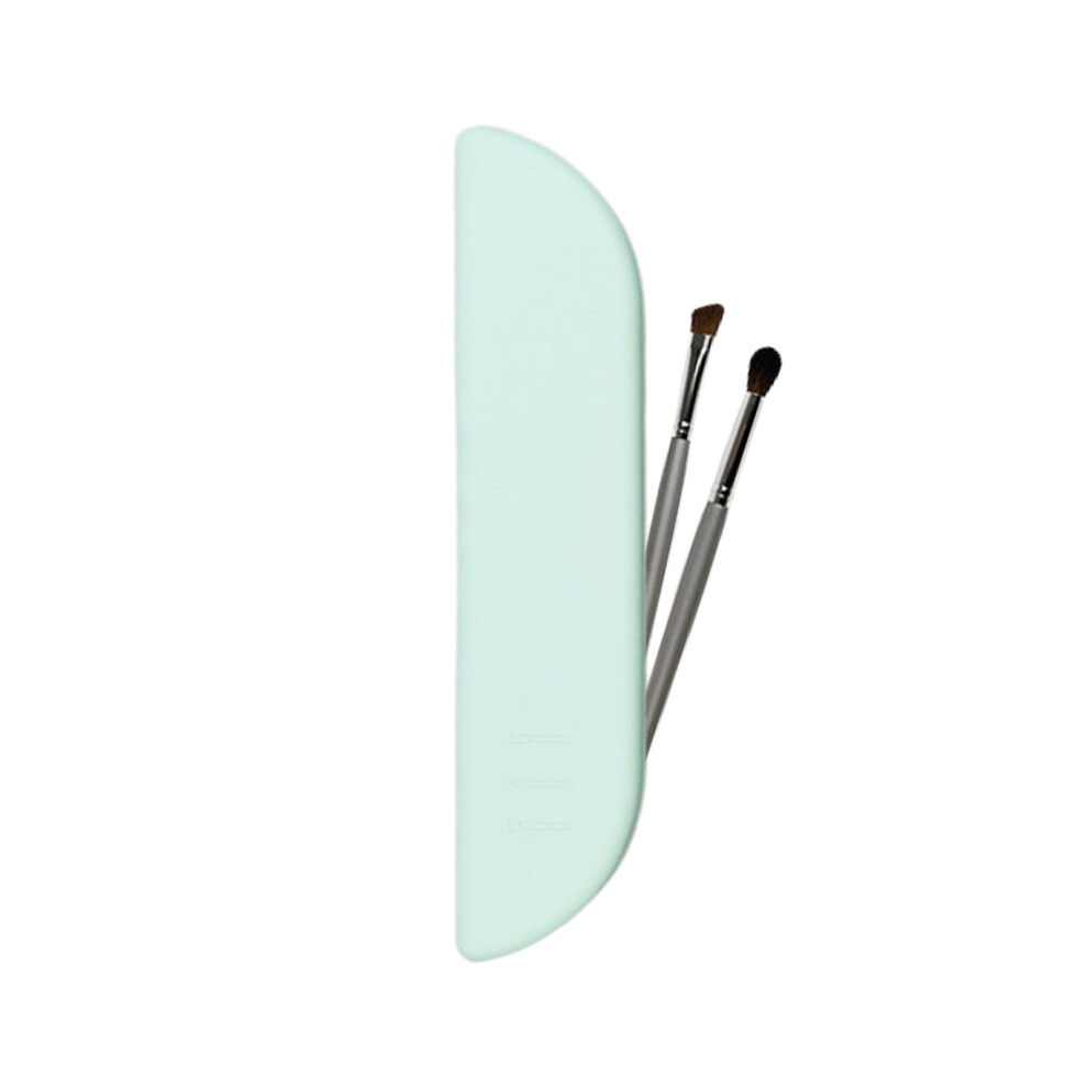 Soft Touch Silicone Makeup Brush Holder Pouch With Secure Closure And Built-In Brush Cleaner Travel Friendly Organizer For On-The-Go Beauty Enthusiast
