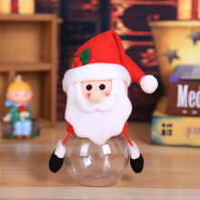 Garrafas decorativas de Natal com glitter, enfeites de Natal em formato de poinsétia, potes para doces de Natal, recipientes para biscoitos de
