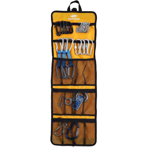 Collapsible Climbing Tree Arborist Caving QuickDraw Slip Snap Hook Equipment Bag Yellow 2