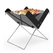 BbqGrill Barbecue Grill Stainless Steel Grill XShaped Foldable Bbq Cooker Barbecue Oven Outdoor Camping Charcoal Coal Grill