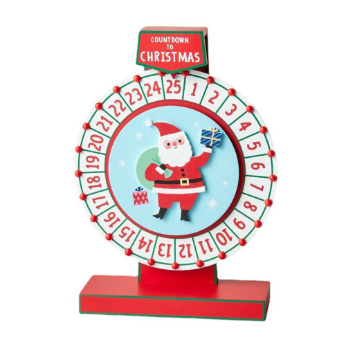 Ξύλινο Ημερολόγιο Advent για τα Χριστούγεννα, μοναδικό σχέδιο κόκκινου πικάπ με