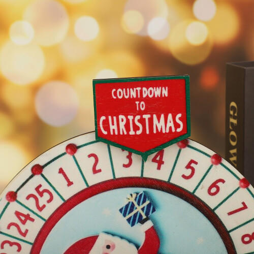 Ξύλινο Ημερολόγιο Advent για τα Χριστούγεννα, μοναδικό σχέδιο κόκκινου πικάπ με 2