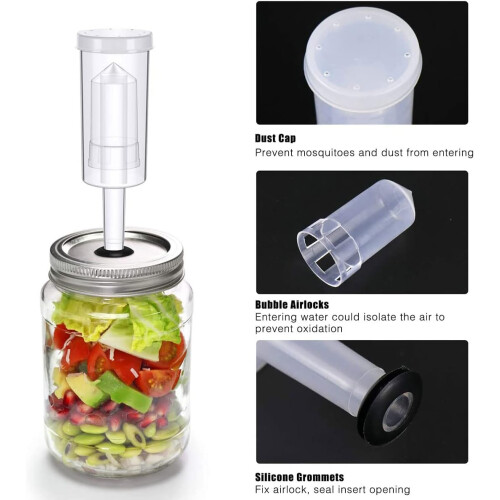Transparent Fermentation Airlock,  Check Valve, 2 x Plastic Fermentation Tubes with Stopper 2