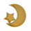 Plateau décoratif en forme de lune et d'étoiles,-Style 1 1